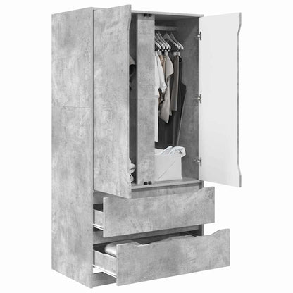 Armadietto con cassetto Grigio Cemento 79,5 x 49 x 156 cm