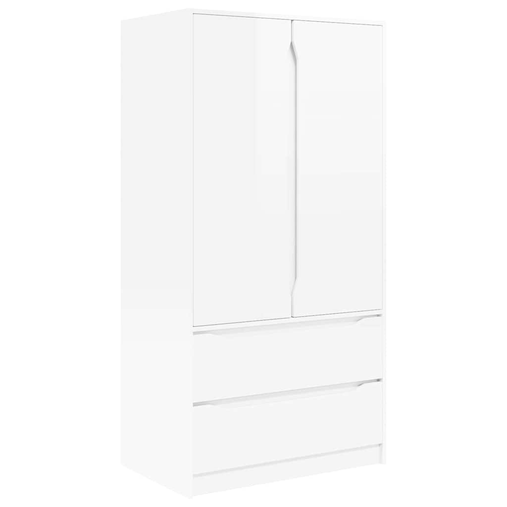 Armadietto con cassetto Bianco Lucido 79,5 x 49 x 156 cm