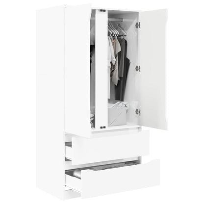 Armadietto con cassetto Bianco Lucido 79,5 x 49 x 156 cm