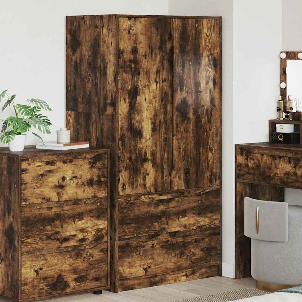 Armadietto con cassetto Quercia Affumicata 79,5 x 49 x 156 cm