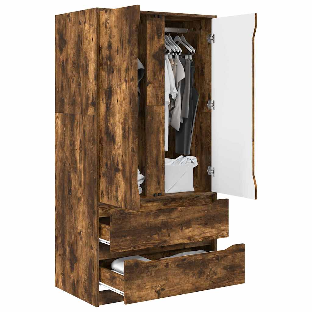 Armadietto con cassetto Quercia Affumicata 79,5 x 49 x 156 cm