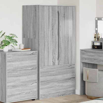 Armadietto con cassetto Sonoma grigia 79,5 x 49 x 156 cm