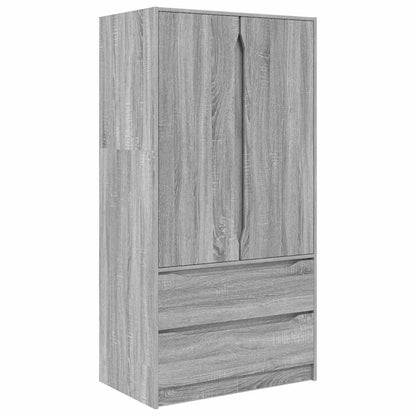 Armadietto con cassetto Sonoma grigia 79,5 x 49 x 156 cm