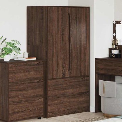 Armadietto con cassetto Quercia marrone 79,5 x 49 x 156 cm