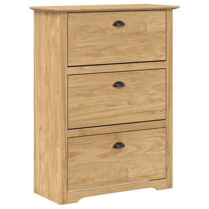 Scarpiera BODO Marrone miele 80 x 35 x 118 cm Legno multistrato