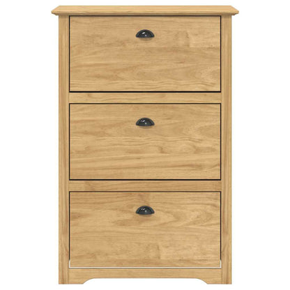 Scarpiera BODO Marrone miele 80 x 35 x 118 cm Legno multistrato