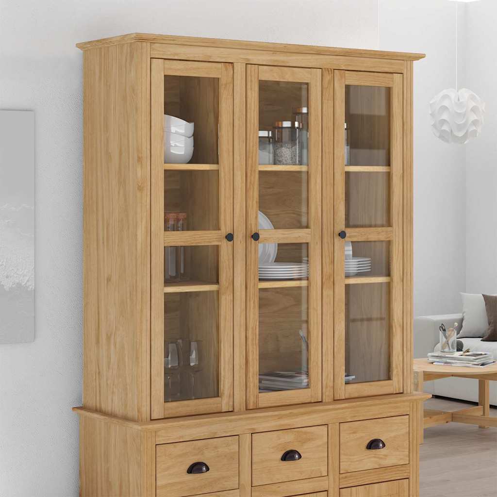 Armadio con Porte in Vetro BODO Marrone miele