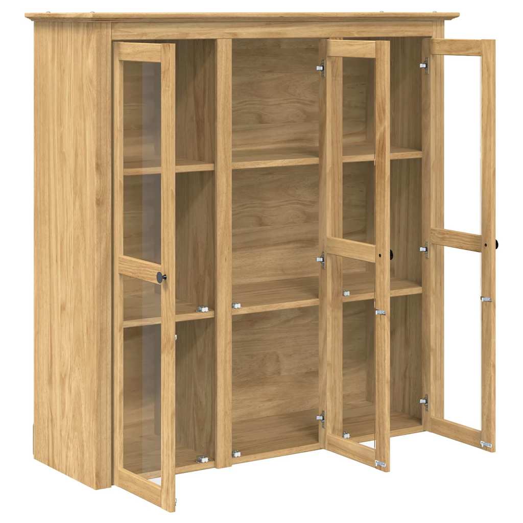 Armadio con Porte in Vetro BODO Marrone miele