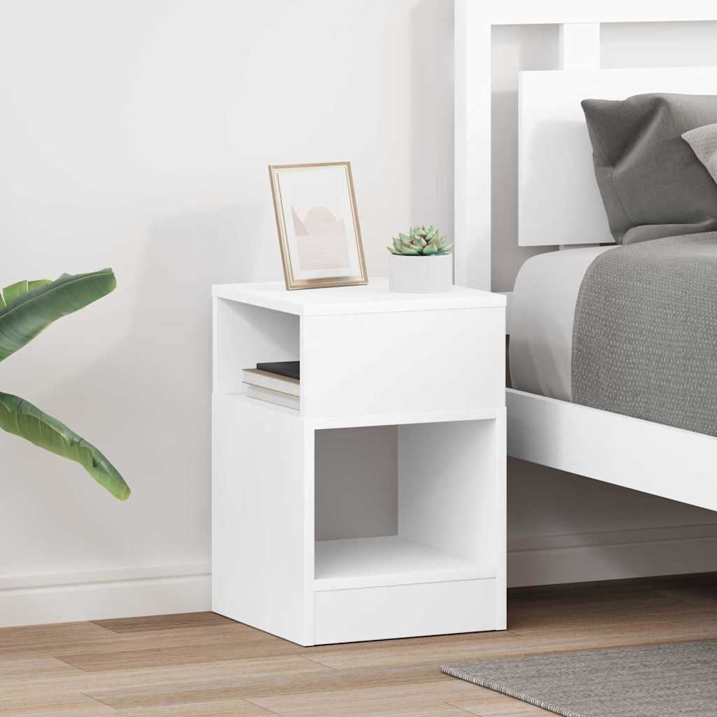Tavolino 2 pcs Bianco 30,5 x 30 x 45 cm Legno multistrato