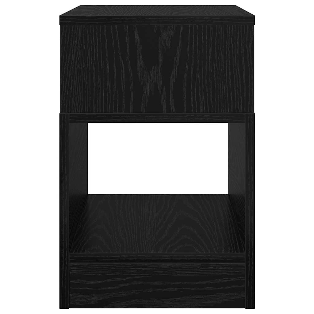 Tavolino Rovere Nero 30,5 x 30 x 45 cm Legno multistrato