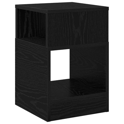 Tavolino 2 pcs Rovere Nero 30,5 x 30 x 45 cm Legno multistrato