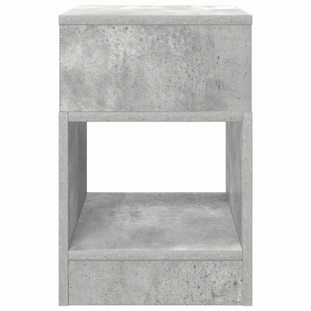 Tavolino Grigio cemento 30,5 x 30 x 45 cm Legno multistrato