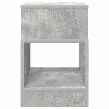 Tavolino Grigio cemento 30,5 x 30 x 45 cm Legno multistrato