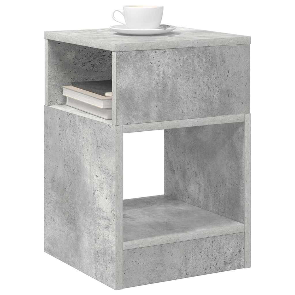 Tavolino 2 pcs Grigio cemento 30,5 x 30 x 45 cm