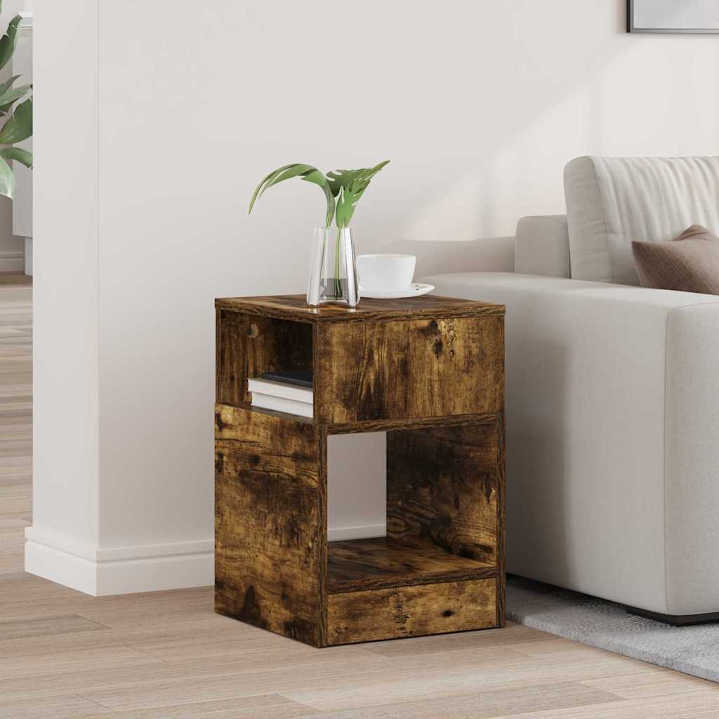 Tavolino Rovere fumÃ© 30,5 x 30 x 45 cm Legno multistrato