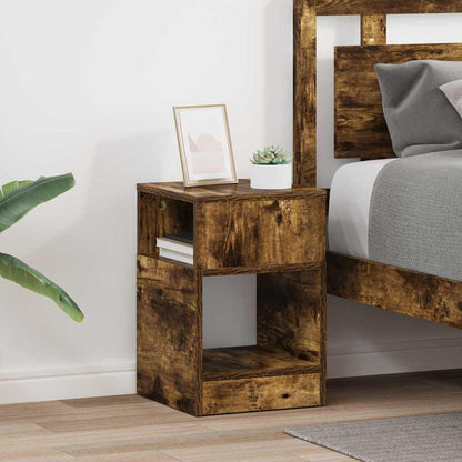 Tavolino 2 pcs Rovere fumÃ© 30,5 x 30 x 45 cm Legno multistrato