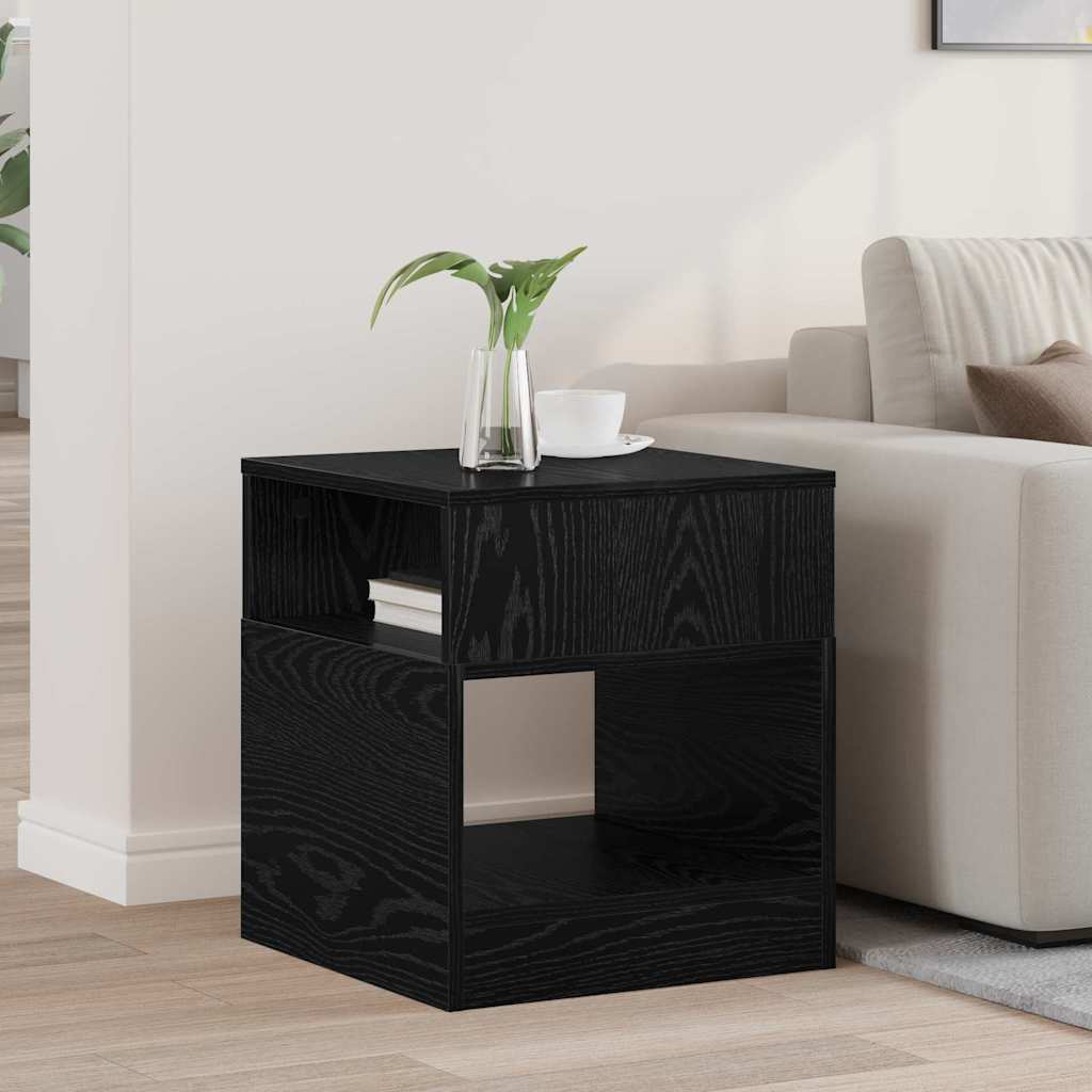 Tavolino Rovere Nero 40,5 x 40 x 45 cm Legno multistrato