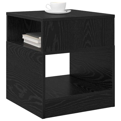 Tavolino 2 pcs Rovere Nero 40,5 x 40 x 45 cm Legno multistrato