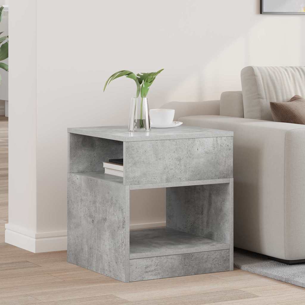 Tavolino Grigio cemento 40,5 x 40 x 45 cm Legno multistrato