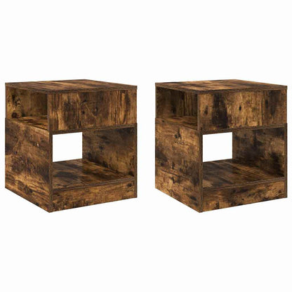 Tavolino 2 pcs Rovere fumÃ© 40,5 x 40 x 45 cm Legno multistrato