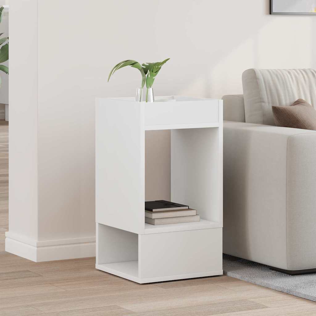 Tavolino Bianco 30 x 30 x 56 cm Legno multistrato
