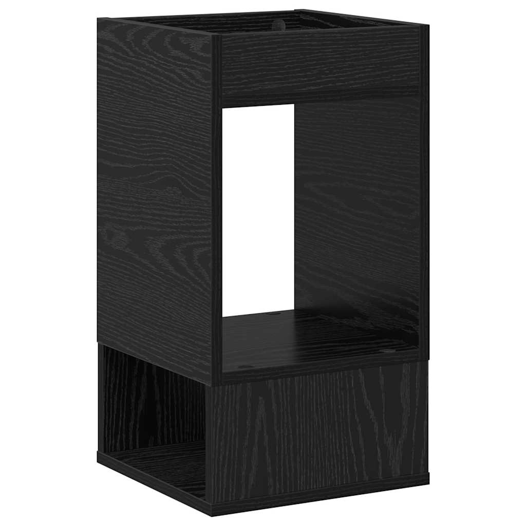 Tavolino Rovere Nero 30 x 30 x 56 cm Legno multistrato