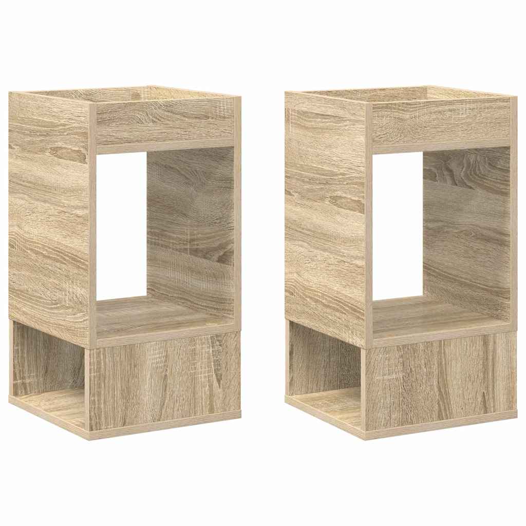 Tavolino 2 pcs Rovere Sonoma 30 x 30 x 56 cm Legno multistrato
