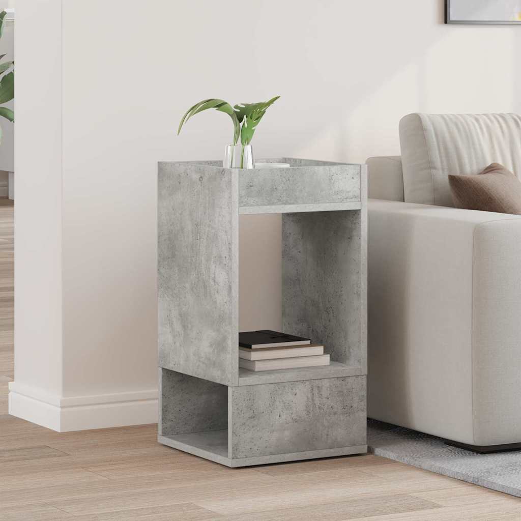 Tavolino Grigio cemento 30 x 30 x 56 cm Legno multistrato