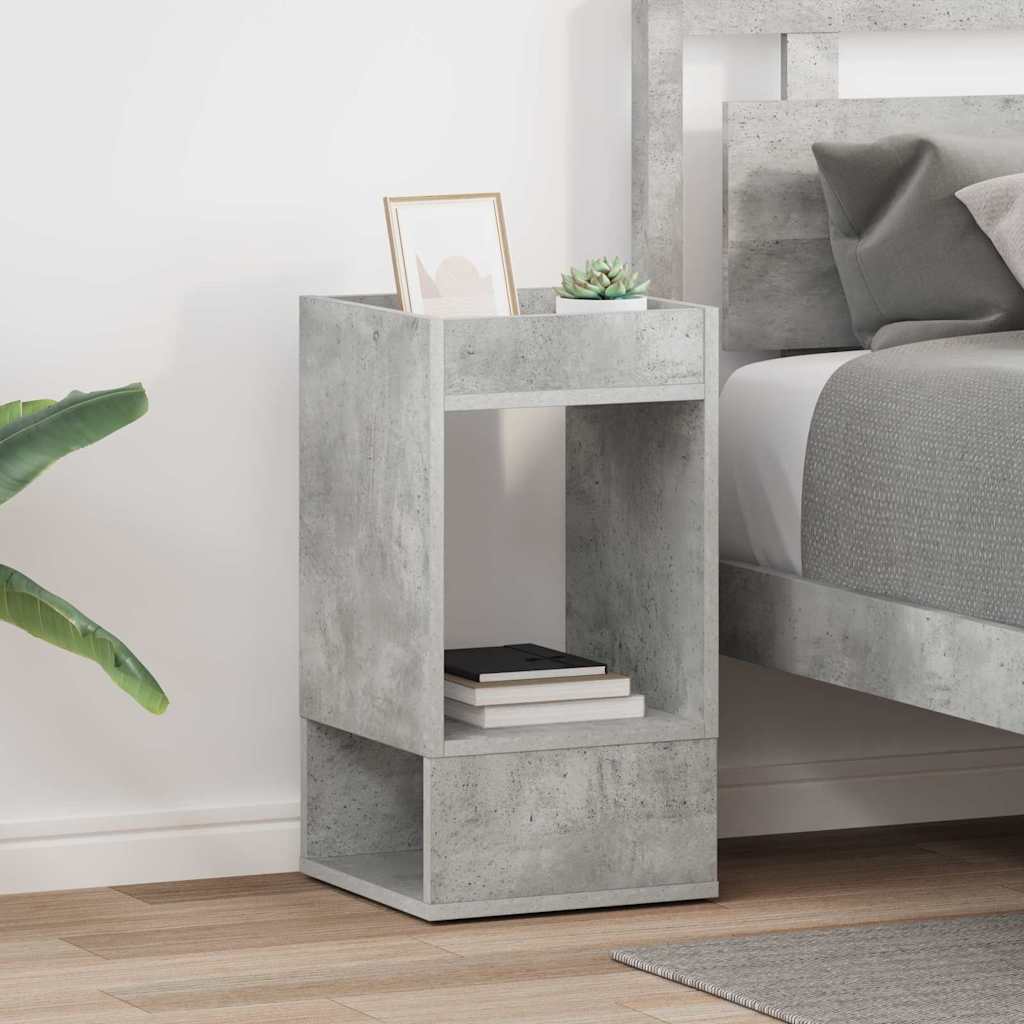 Tavolino 2 pcs Grigio cemento 30 x 30 x 56 cm Legno multistrato