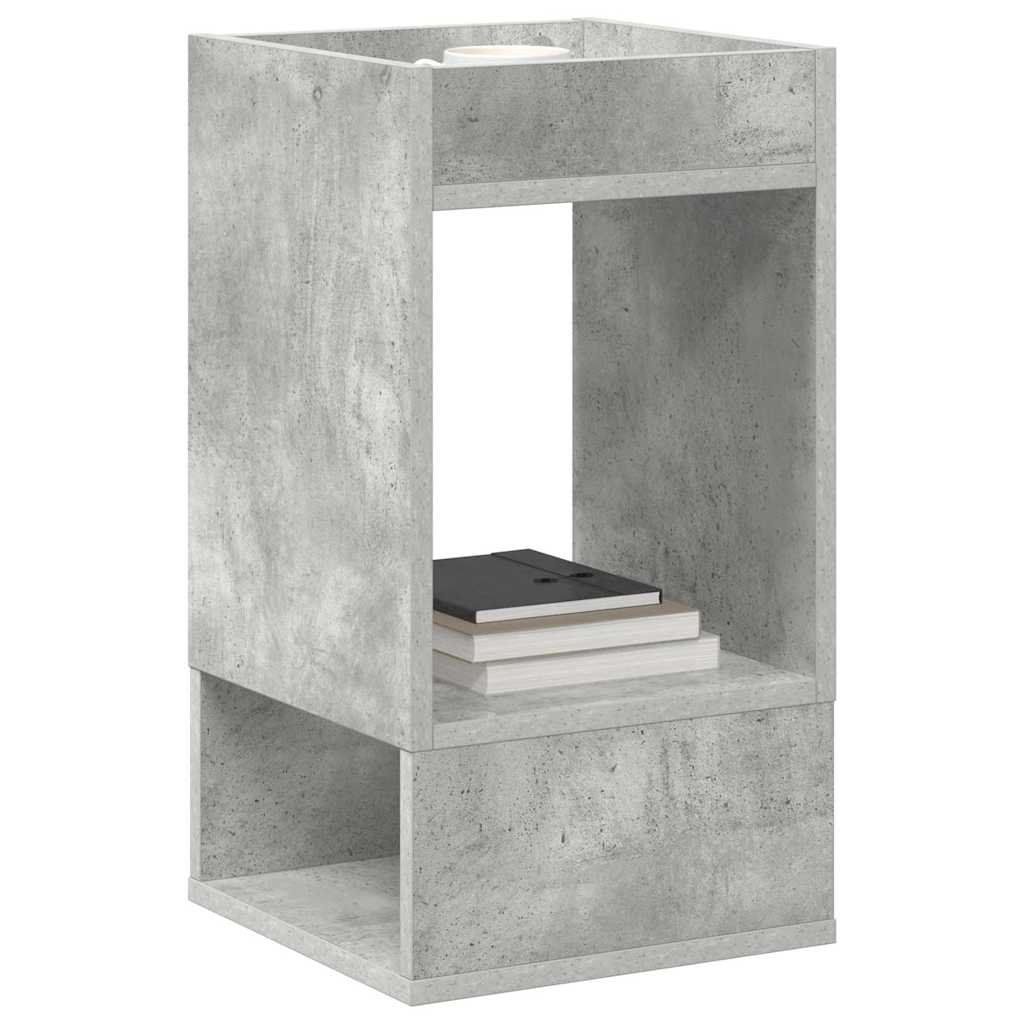 Tavolino 2 pcs Grigio cemento 30 x 30 x 56 cm Legno multistrato