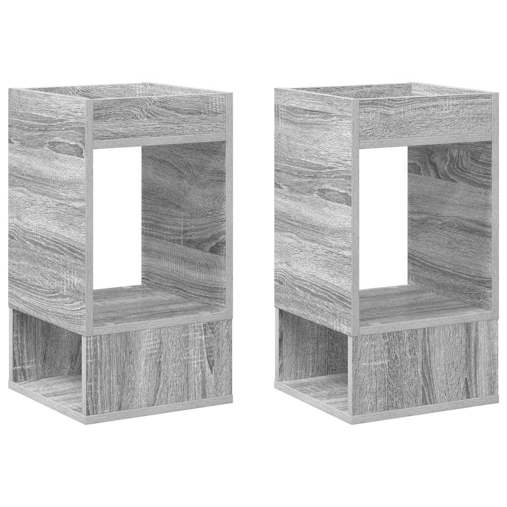 Tavolino 2 pcs Grigio Sonoma 30 x 30 x 56 cm Legno multistrato