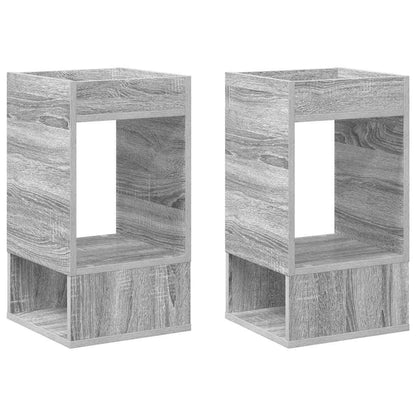 Tavolino 2 pcs Grigio Sonoma 30 x 30 x 56 cm Legno multistrato