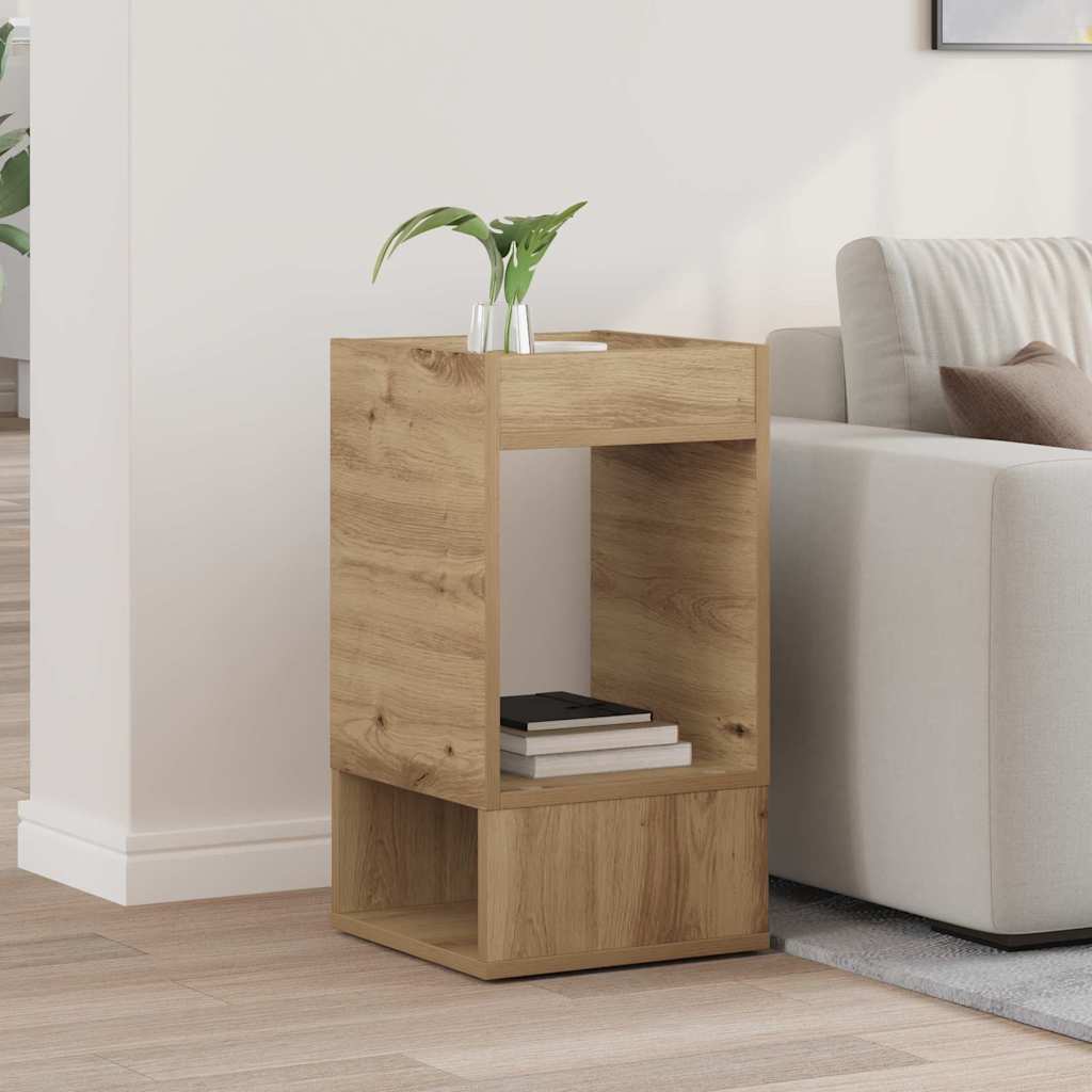 Tavolino Rovere artigianale 30 x 30 x 56 cm Legno multistrato