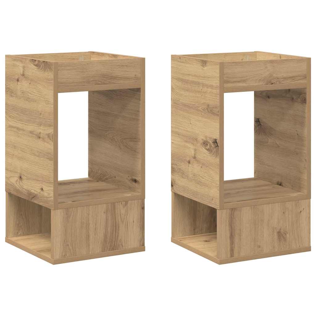 Tavolino 2 pcs Rovere artigianale 30 x 30 x 56 cm