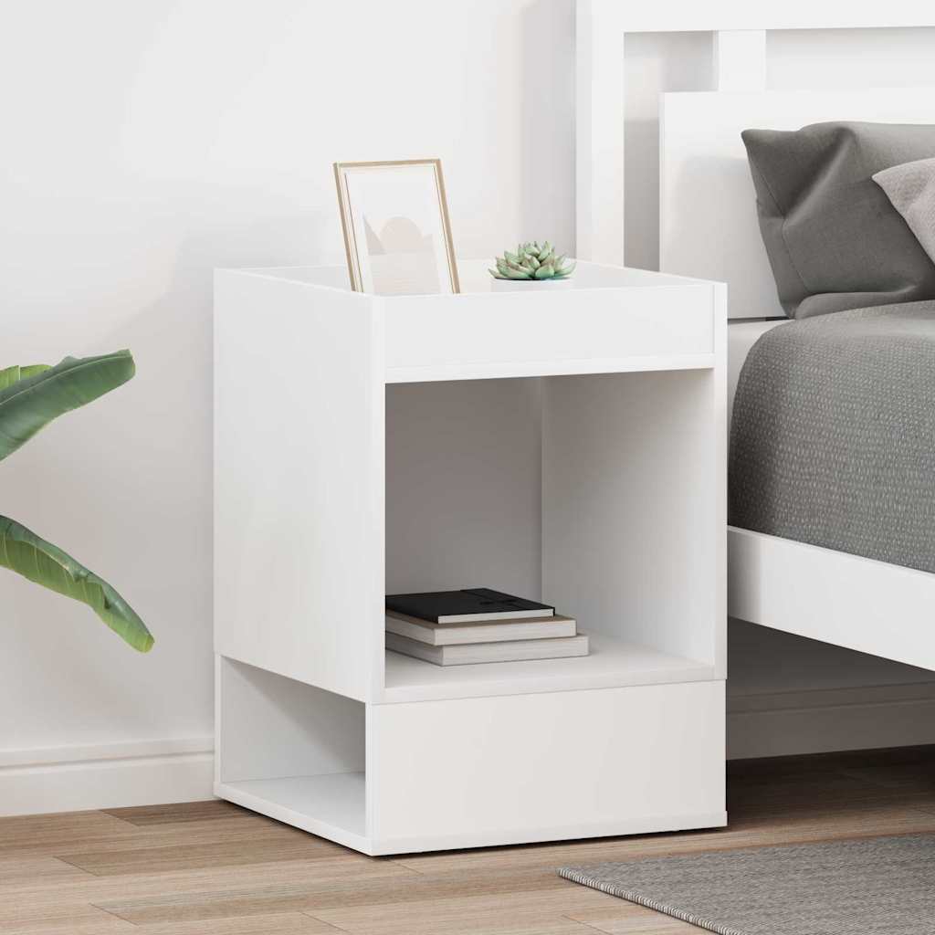 Tavolino 2 pcs Bianco 40 x 40 x 56 cm Legno multistrato