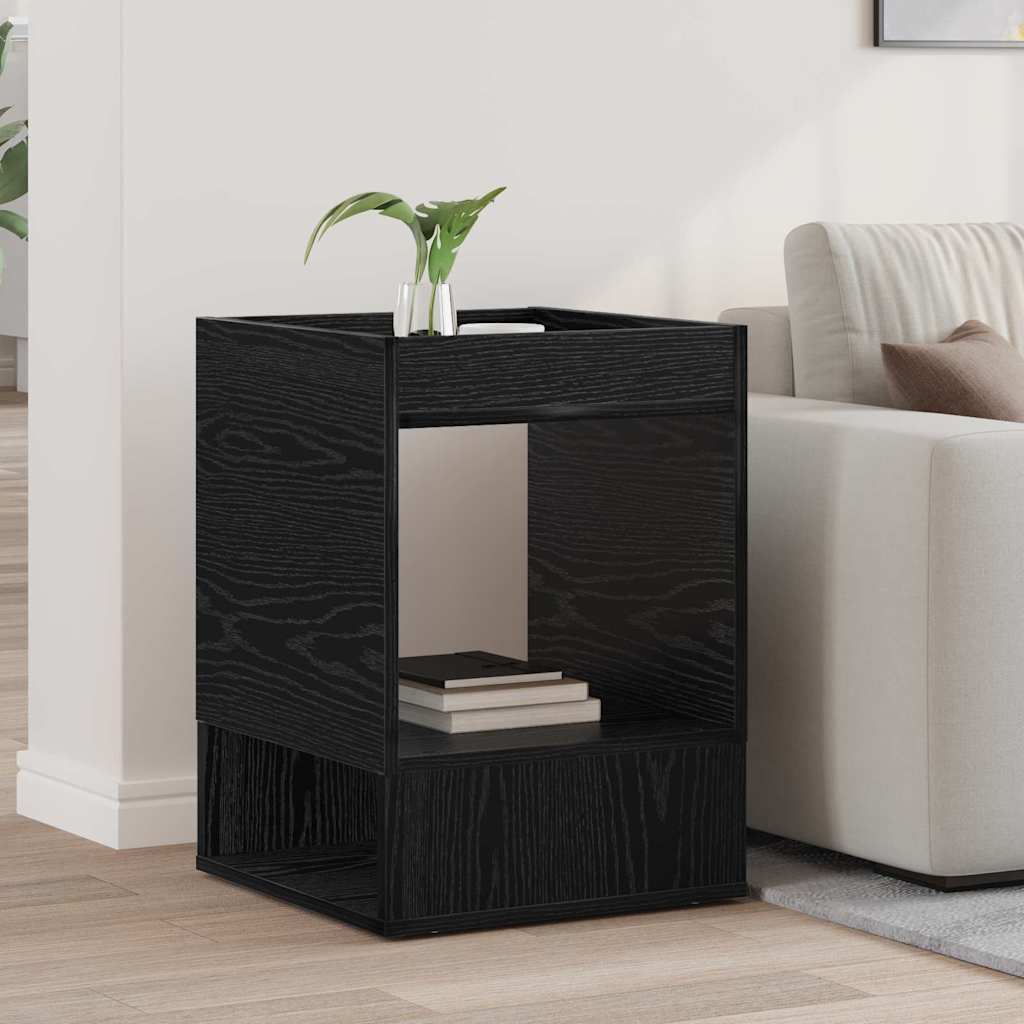 Tavolino Rovere Nero 40 x 40 x 56 cm Legno multistrato