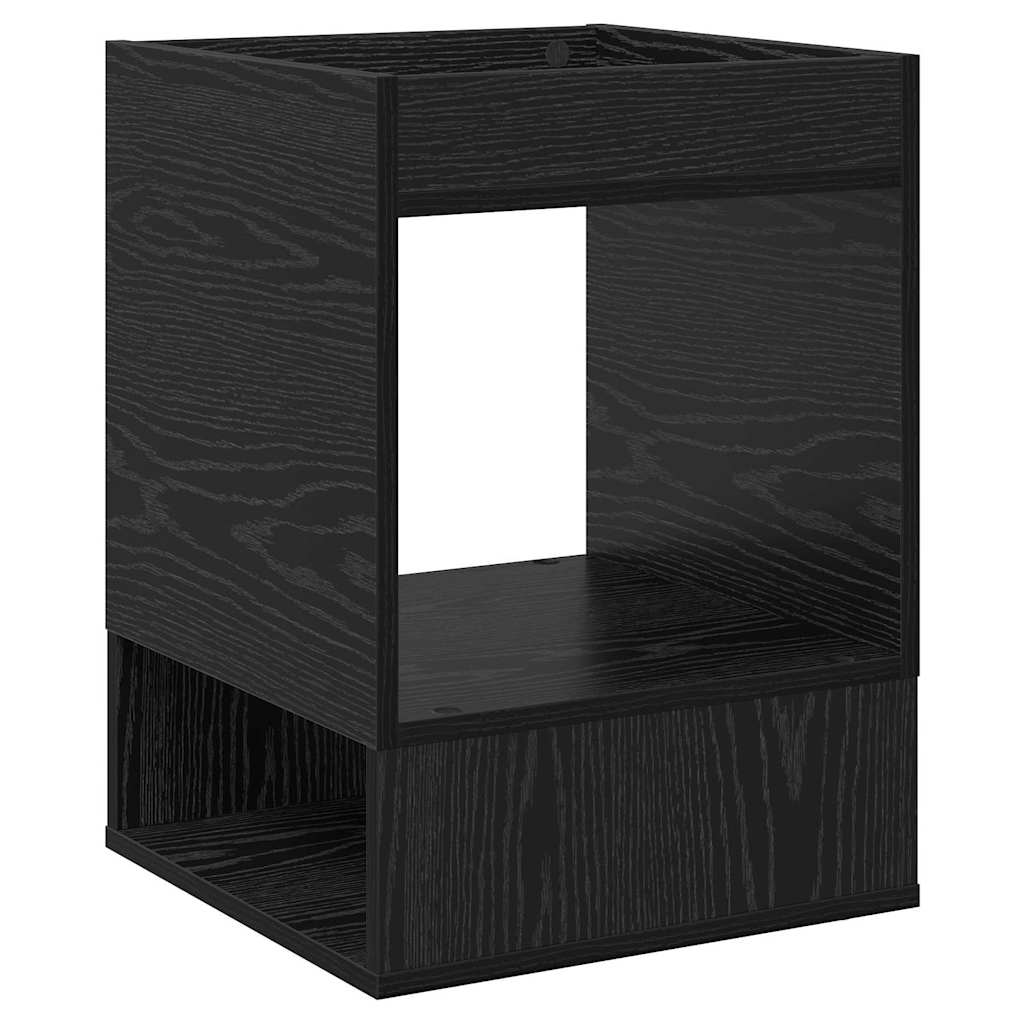Tavolino Rovere Nero 40 x 40 x 56 cm Legno multistrato