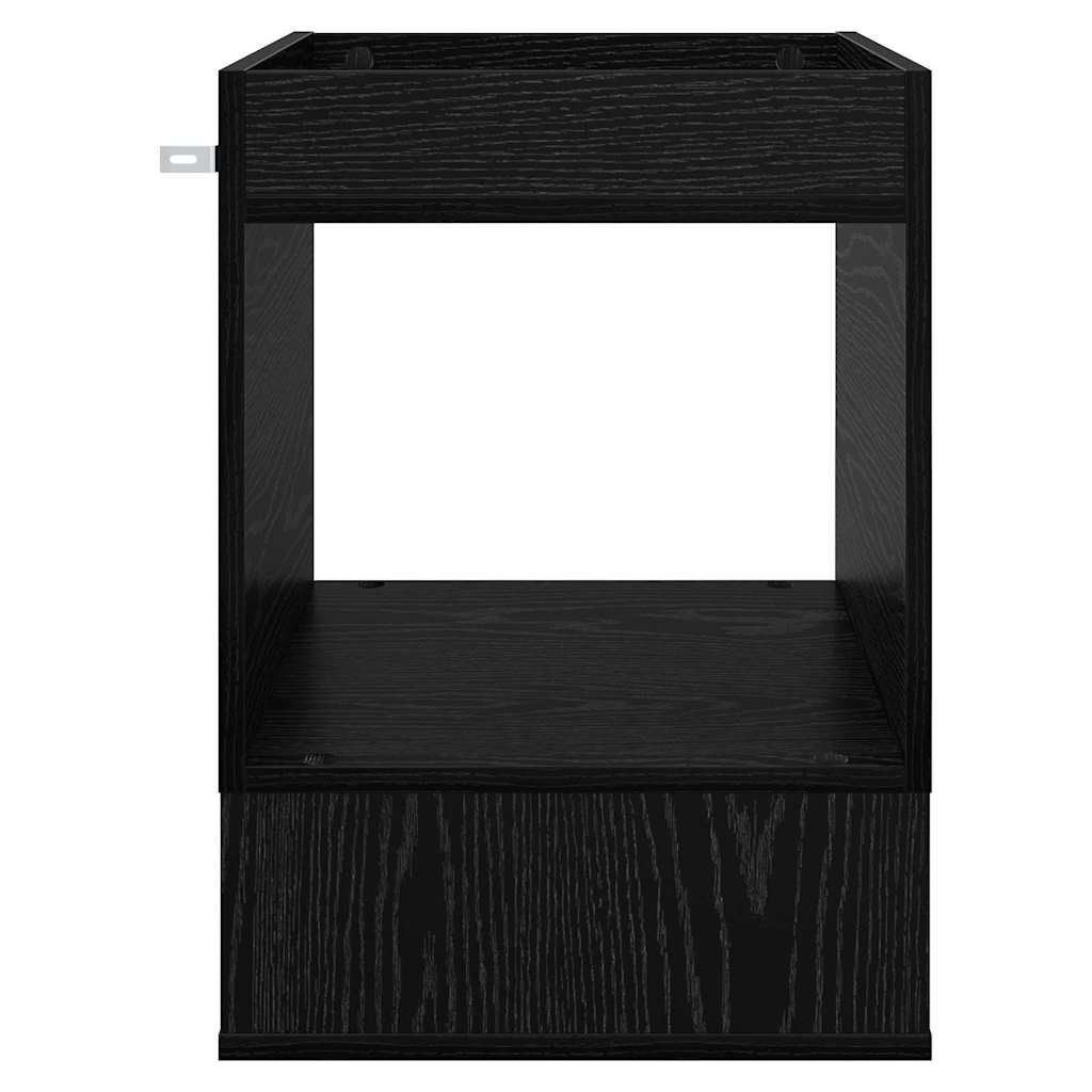Tavolino Rovere Nero 40 x 40 x 56 cm Legno multistrato