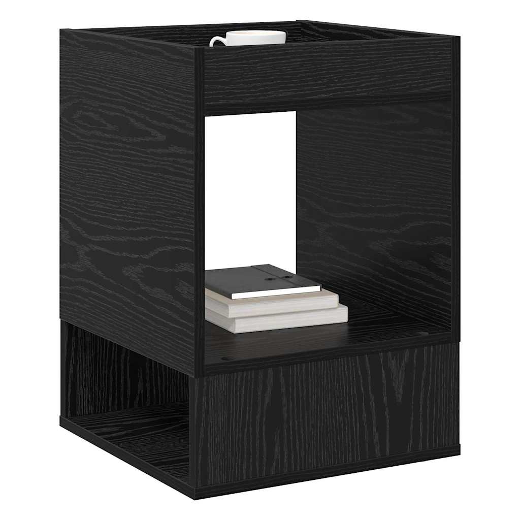 Tavolino Rovere Nero 40 x 40 x 56 cm Legno multistrato