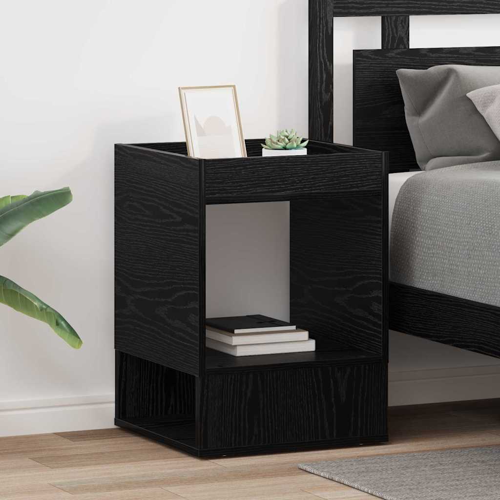 Tavolino 2 pcs Rovere Nero 40 x 40 x 56 cm Legno multistrato