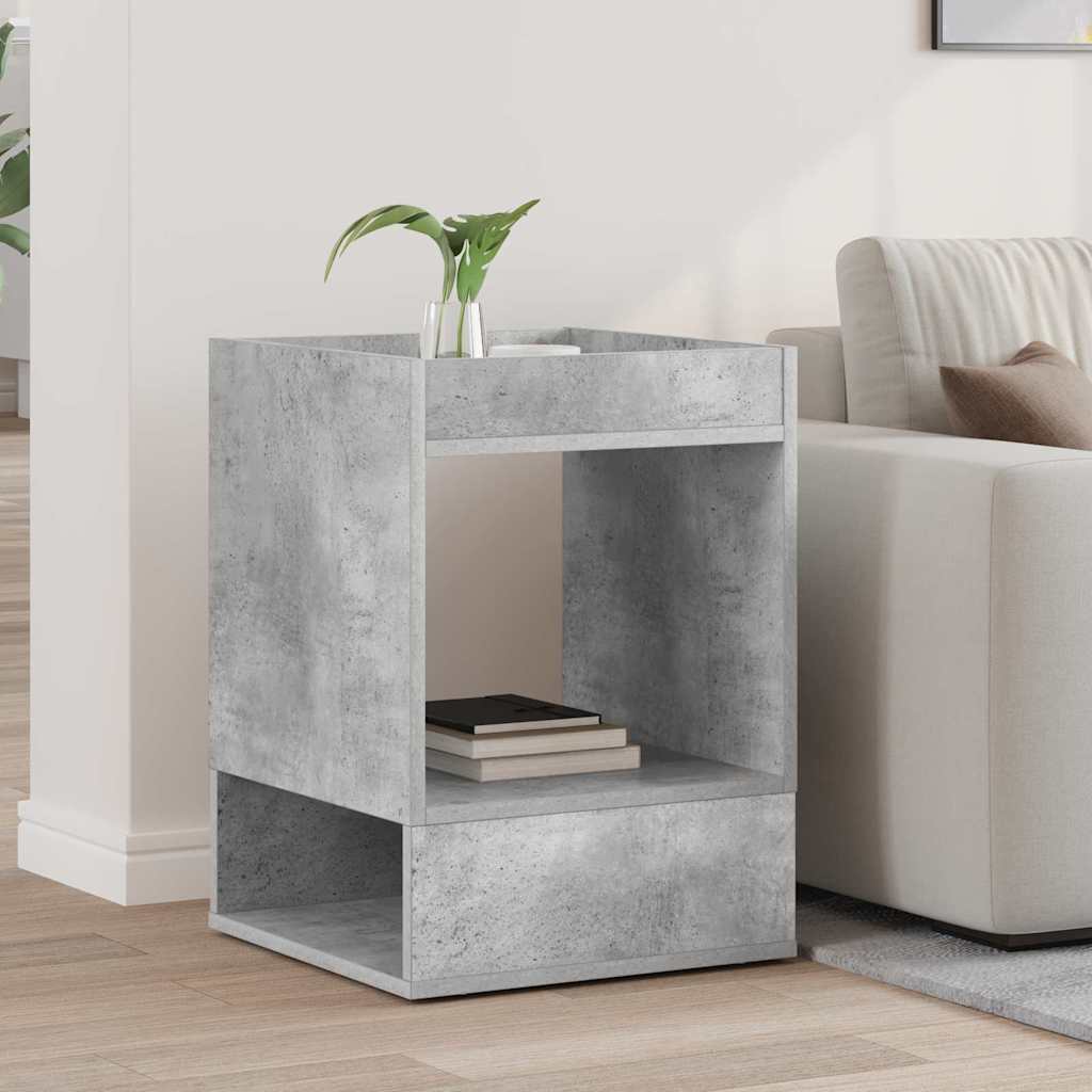 Tavolino Grigio cemento 40 x 40 x 56 cm Legno multistrato
