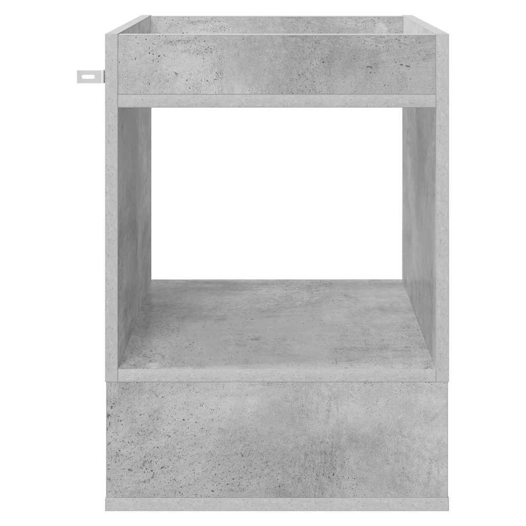 Tavolino Grigio cemento 40 x 40 x 56 cm Legno multistrato