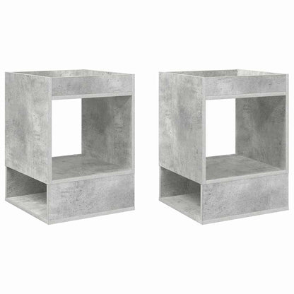 Tavolino 2 pcs Grigio cemento 40 x 40 x 56 cm Legno multistrato