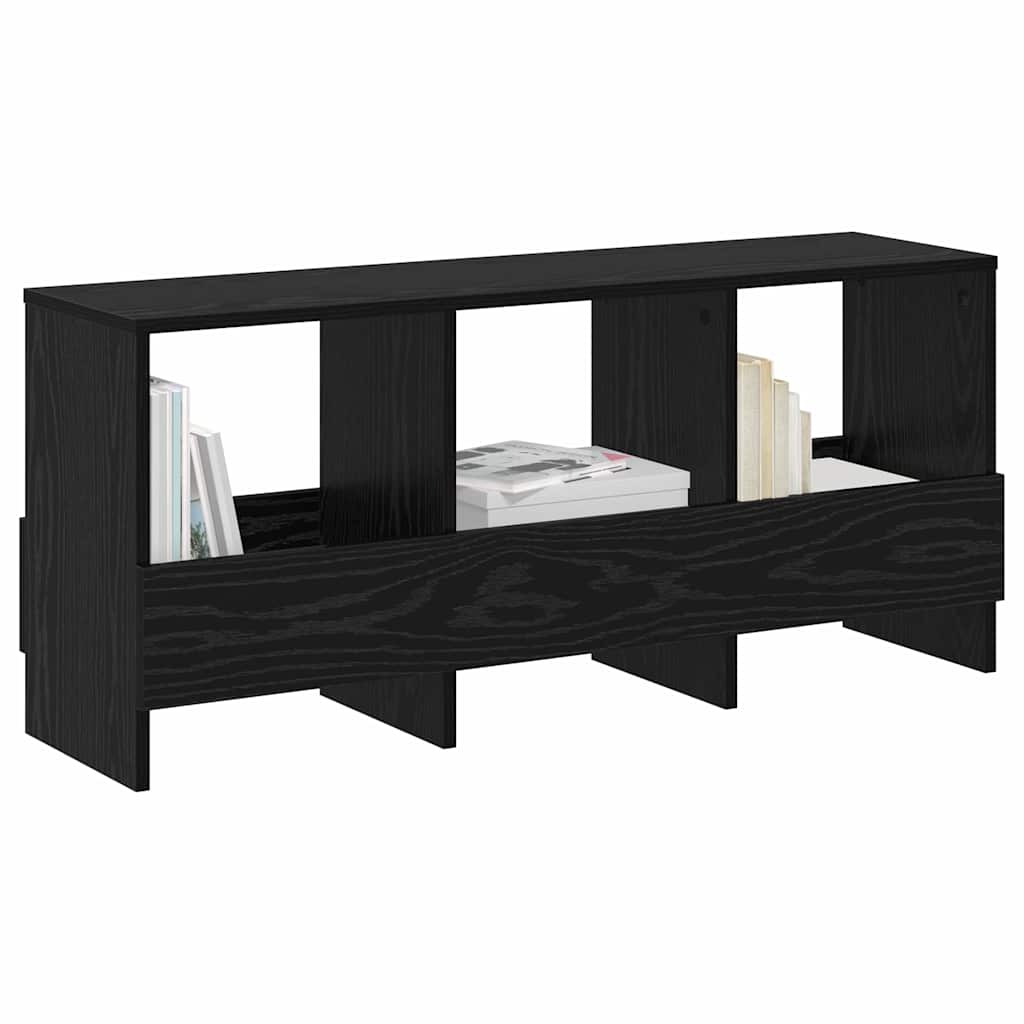 Scaffale per riviste Rovere Nero 102 x 30 x 45 cm