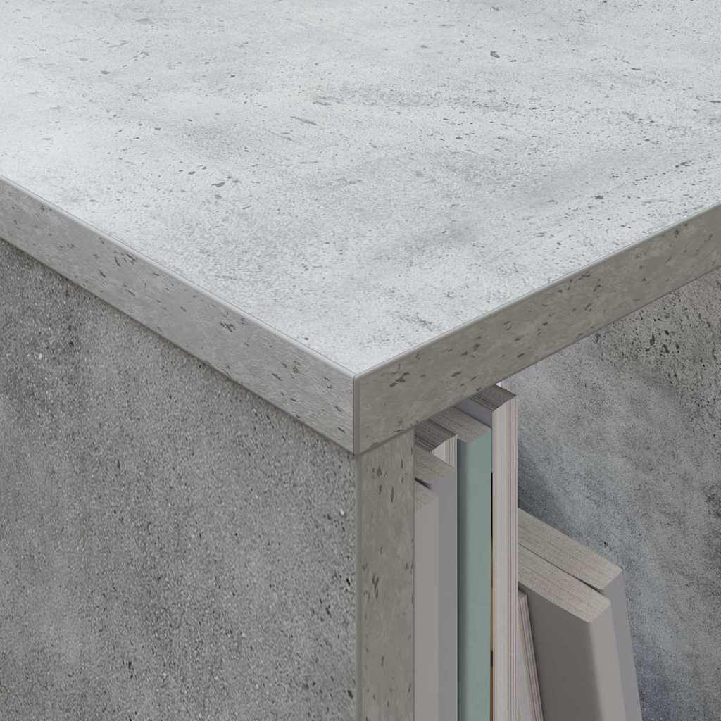 Scaffale per riviste Grigio cemento 102 x 30 x 45 cm