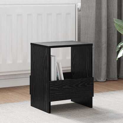 Scaffale per riviste Rovere Nero 35 x 30 x 45 cm