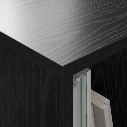 Scaffale per riviste 2 pcs Rovere Nero 35 x 30 x 45 cm