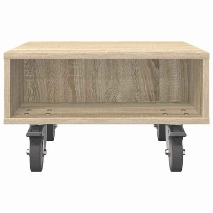 Tavolino con Ruote Rovere Sonoma 50,5 x 50 x 30 cm