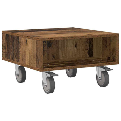 Tavolino con Ruote Legno vecchio 50,5 x 50 x 30 cm
