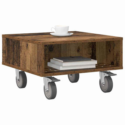 Tavolino con Ruote Legno vecchio 50,5 x 50 x 30 cm